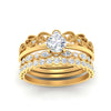 Load image into Gallery viewer, antique-stacked-bands-solitaire-diamond-ring-in-FD10171-NL-YG