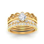 Load image into Gallery viewer, antique-stacked-bands-solitaire-diamond-ring-in-FD10171-NL-YG