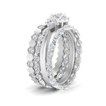 Load image into Gallery viewer, art-deco-3-stack-bridal-ring-set-in-FD10154-NL-WG