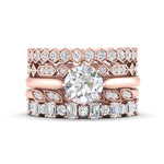 Load image into Gallery viewer, art-deco-5-stack-bridal-ring-set-in-FD-10121RO-NL-RG