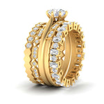Load image into Gallery viewer, art-deco-5-stack-bridal-ring-set-in-FD-10121RO-NL-YG