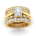 Load image into Gallery viewer, art-deco-5-stack-bridal-ring-set-in-FD-10121RO-NL-YG