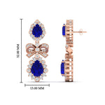 Load image into Gallery viewer, art-deco-chandelier-blue-sapphire-earring-in-rose-gold-FDEAR11494GSABL-NL-RG.jpg