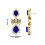 Load image into Gallery viewer, art-deco-chandelier-blue-sapphire-earring-in-yellow-gold-FDEAR11494GSABL-NL-YG.jpg