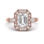 Load image into Gallery viewer, Art Deco Emerald Cut Engagement Ring