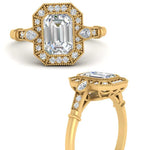 Load image into Gallery viewer, Art Deco Emerald Cut Engagement Ring