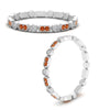 Load image into Gallery viewer, art-deco-thin-stacking-diamond-eternity-band-with-orange-sapphire-in-white-gold-FDEWB2139GSAORANGLE3-NL-WG.jpg