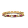 Load image into Gallery viewer, art-deco-thin-stacking-diamond-eternity-band-with-pink-sapphire-in-yellow-gold-FDEWB2139GSADRPIANGLE3-NL-YG.jpg