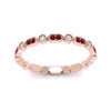 Load image into Gallery viewer, art-deco-thin-stacking-diamond-eternity-band-with-ruby-in-rose-gold-FDEWB2139GRUDRANGLE3-NL-RG.jpg