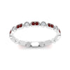Load image into Gallery viewer, art-deco-thin-stacking-diamond-eternity-band-with-ruby-in-white-gold-FDEWB2139GRUDRANGLE3-NL-WG.jpg