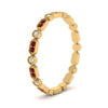 Load image into Gallery viewer, art-deco-thin-stacking-diamond-eternity-band-with-ruby-in-yellow-gold-FDEWB2139GRUDRANGLE3-NL-YG.jpg
