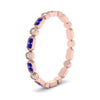 Load image into Gallery viewer, art-deco-thin-stacking-diamond-eternity-band-with-sapphire-in-rose-gold-FDEWB2139GSABLANGLE3-NL-RG.jpg