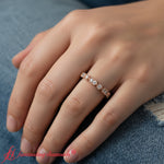 Load image into Gallery viewer, art-deco-thin-stacking-eternity-band-rose-gold-fdewb9594-model