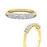 Load image into Gallery viewer, asscher-cut-0.70-ct-seven-stone-anniversary-band-in-yellow-gold-fdwb8008asangle3-0.75ct-nl-yg.jpg?v=1774260284
