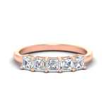 Load image into Gallery viewer, asscher-cut-1-carat-five-stone-anniversary-band-in-rose-gold-fdwb8008assleep-1.00ct-nl-rg.jpg?v=1773743911