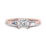 Load image into Gallery viewer, asscher-cut-bar-baguette-3-stone-diamond-engagement-ring-in-FDENS100ASR-NL-RG