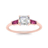 Load image into Gallery viewer, asscher-cut-bar-baguette-3-stone-pink-sapphire-engagement-ring-in-rose-gold-FDENS100ASRGSADRPIANGLE5-NL-RG