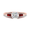 Load image into Gallery viewer, asscher-cut-bar-baguette-3-stone-ruby-engagement-ring-in-rose-gold-FDENS100ASRGRUDR-NL-RG