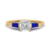 Load image into Gallery viewer, asscher-cut-bar-baguette-3-stone-sapphire-engagement-ring-in-yellow-gold-FDENS100ASRGSABL-NL-YG