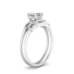 Load image into Gallery viewer, asscher-cut-bar-set-diamond-ring-with-matching-3-baguette-wedding-band-in-white-gold-FDENS100ASANGLE2-NL-WG