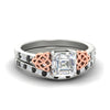 Load image into Gallery viewer, asscher-cut-black-diamond-channel-band-celtic-bridal-set-in-white-gold-fdens2255asgblacksleep-nl-wg-ws2.jpg