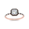 Load image into Gallery viewer, asscher-cut-black-diamond-halo-petite-engagement-ring-in-rose-gold-FD8523ASRGBLACKANGLE3-NL-RG