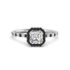 Load image into Gallery viewer, asscher-cut-black-diamond-halo-petite-engagement-ring-in-white-gold-FD8523ASRGBLACKANGLE3-NL-WG