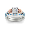 Load image into Gallery viewer, asscher-cut-blue-topaz-channel-band-celtic-bridal-set-in-white-gold-fdens2255asgicbltoangle5-nl-wg-ws2.jpg
