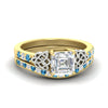 Load image into Gallery viewer, asscher-cut-blue-topaz-channel-band-celtic-bridal-set-in-yellow-gold-fdens2255asgicbltosleep-nl-yg-ws2.jpg