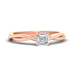 Load image into Gallery viewer, asscher-cut-braided-shank-solitaire-engagement-ring-in-rose-gold-fdens8252asrsleep-nl-rg.jpg?v=1767084721