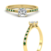 Load image into Gallery viewer, asscher-cut-cathedral-pave-diamond-engagement-ring-with-emerald-in-yellow-gold-FD11145ASRGEMGRANGLE3-NL-YG.png?v