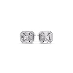 Load image into Gallery viewer, Asscher Diamond Bezel Stud Earring