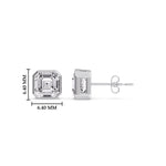 Load image into Gallery viewer, Asscher Diamond Bezel Stud Earring