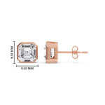 Load image into Gallery viewer, Asscher Diamond Bezel Stud Earring