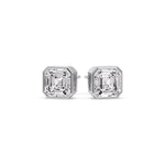 Load image into Gallery viewer, Asscher Diamond Bezel Stud Earring