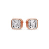 Load image into Gallery viewer, Asscher Diamond Bezel Stud Earring