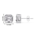 Load image into Gallery viewer, Asscher Diamond Bezel Stud Earring