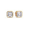 Load image into Gallery viewer, Asscher Diamond Bezel Stud Earring