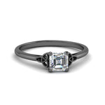 Load image into Gallery viewer, asscher-cut-diamond-celtic-solitaire-ring-in-black-gold-FD8541ASR-NL-BG?v=1758624131