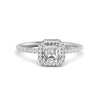 Load image into Gallery viewer, asscher-cut-diamond-halo-petite-engagement-ring-in-white-gold-FD8523ASRANGLE3-NL-WG