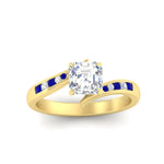 Load image into Gallery viewer, asscher-cut-diamond-swirl-channel-set-sapphire-wedding-ring-in-yellow-gold-FDENS4028ASRGSABLANGLE5-NL-YG.jpg?v=1754995831