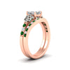 Load image into Gallery viewer, asscher-cut-emerald-channel-band-celtic-bridal-set-in-rose-gold-fdens2255asgemgrangle2-nl-rg-ws2.jpg