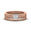 Load image into Gallery viewer, asscher-cut-filigree-single-stone-diamond-wedding-ring-set-in-rose-gold-FDENS3289AS-NL-RG.jpg?v=1763371202