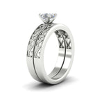 Load image into Gallery viewer, asscher-cut-filigree-single-stone-diamond-wedding-ring-set-in-white-gold-FDENS3289ASANGLE2-NL-WG.jpg?v=1763371202