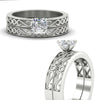 Load image into Gallery viewer, asscher-cut-filigree-single-stone-diamond-wedding-ring-set-in-white-gold-FDENS3289ASANGLE3-NL-WG.jpg?v=1763371202