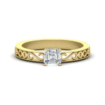 Load image into Gallery viewer, asscher-cut-filigree-single-stone-engagement-ring-in-yellow-gold-FDENS3289ASR-NL-YG.jpg?v=1763370575