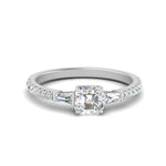 Load image into Gallery viewer, Delicate Antique Pave Asscher Engagement Ring