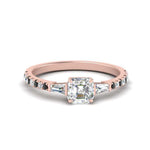 Load image into Gallery viewer, Delicate Antique Pave Asscher Engagement Ring