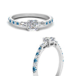 Load image into Gallery viewer, Delicate Antique Pave Asscher Engagement Ring