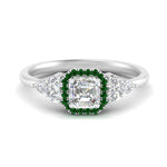 Load image into Gallery viewer, asscher-cut-halo-cluster-accent-emerald-engagement-ring-in-white-gold-FD10512ASRGEMGR-NL-WG.jpg?v=1770117207